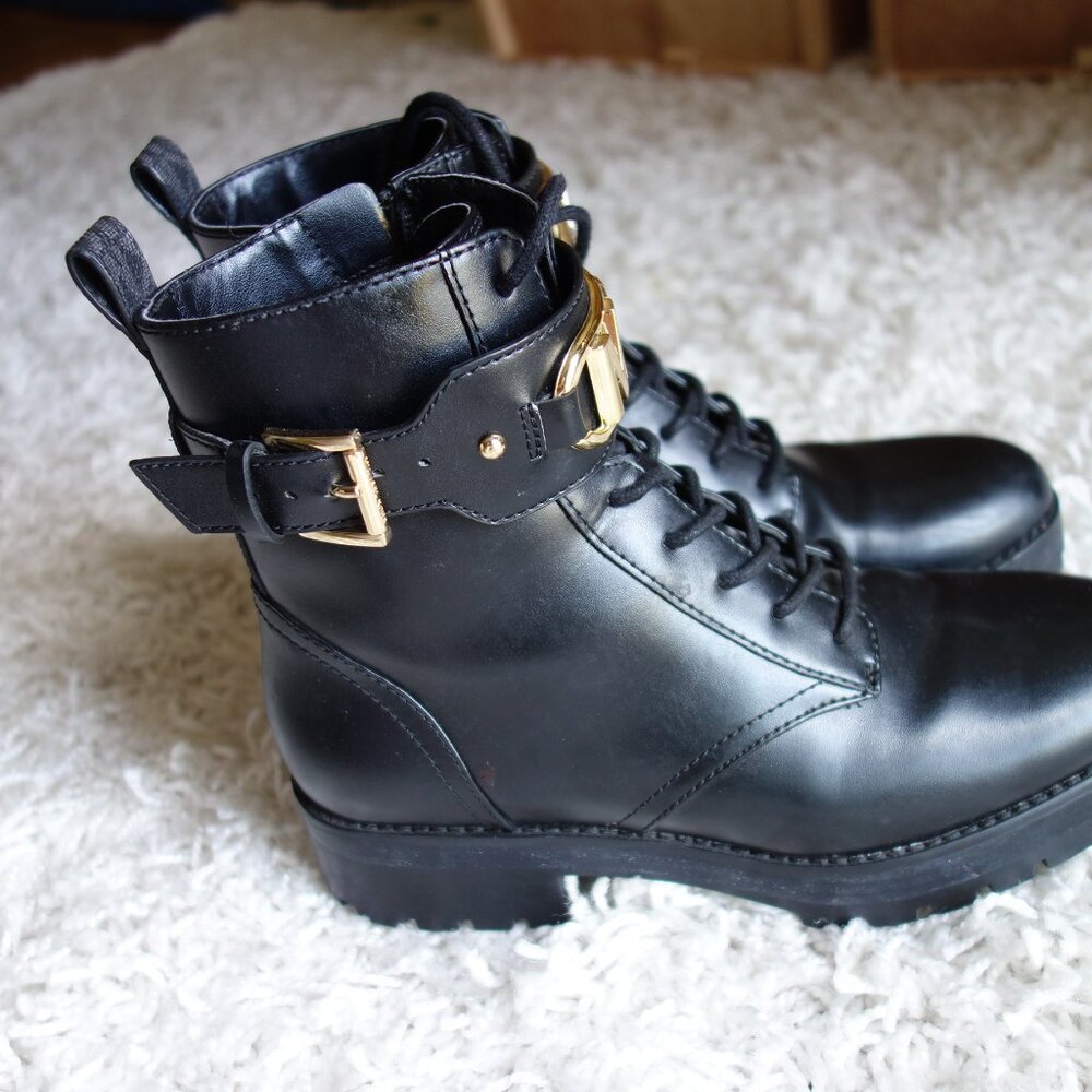 Michael Kors Kincaid Leather Zip Combat Boot - size 6M - NEW - Picture 3 of 16
